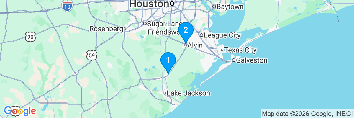 Map showing facility locations