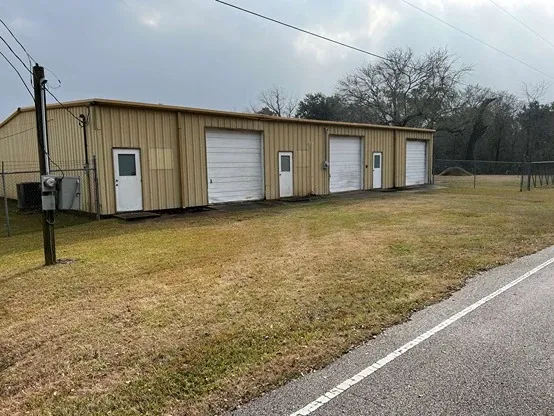 row of self storage units with roll up doors