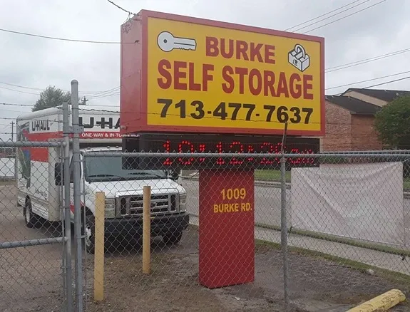 burke self storage sign