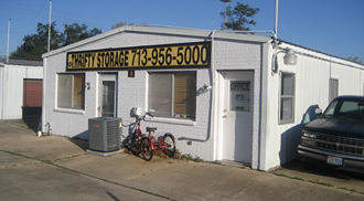 storage office with van parked next to it